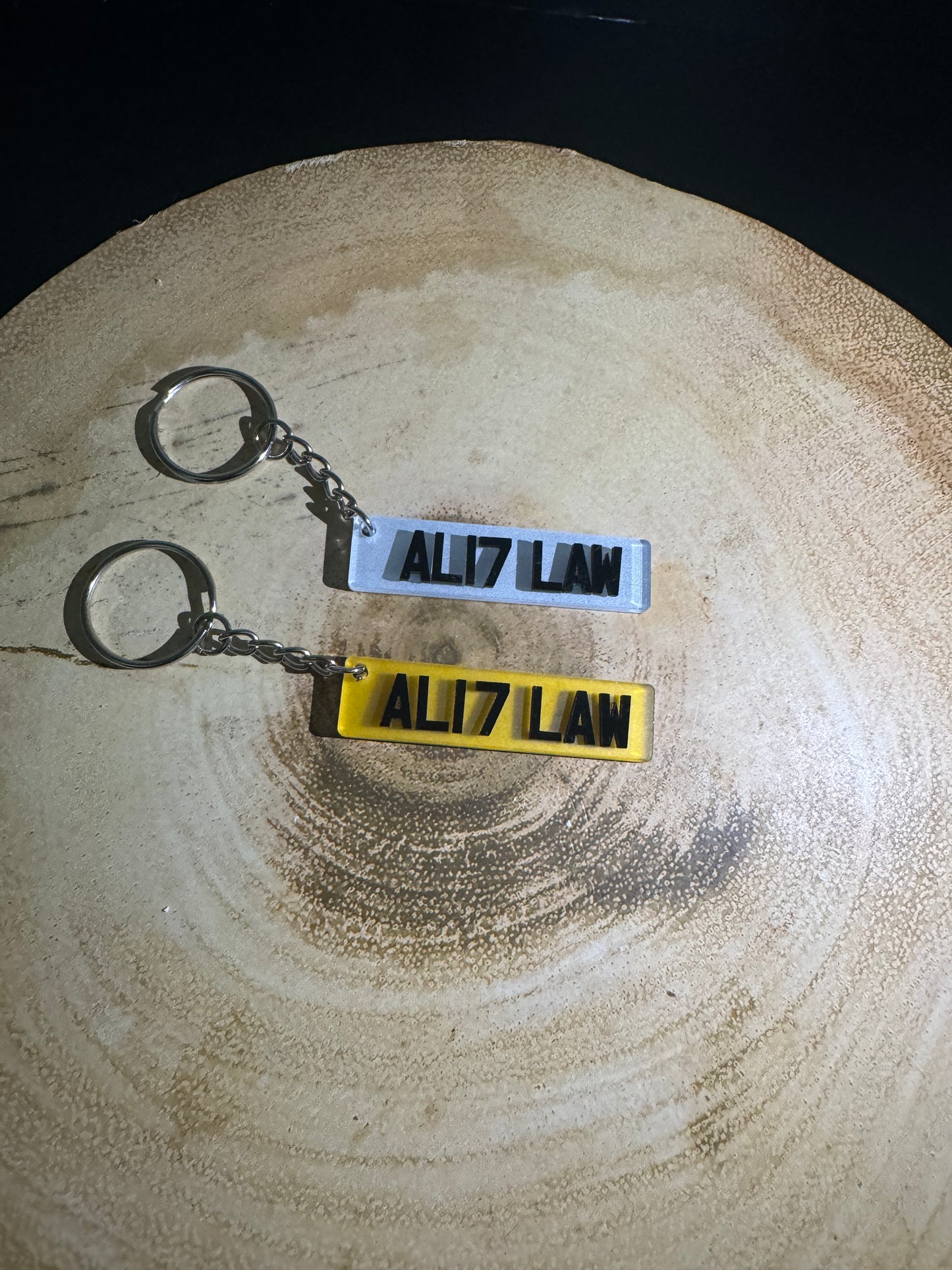 Tiny Number Plate Key Ring