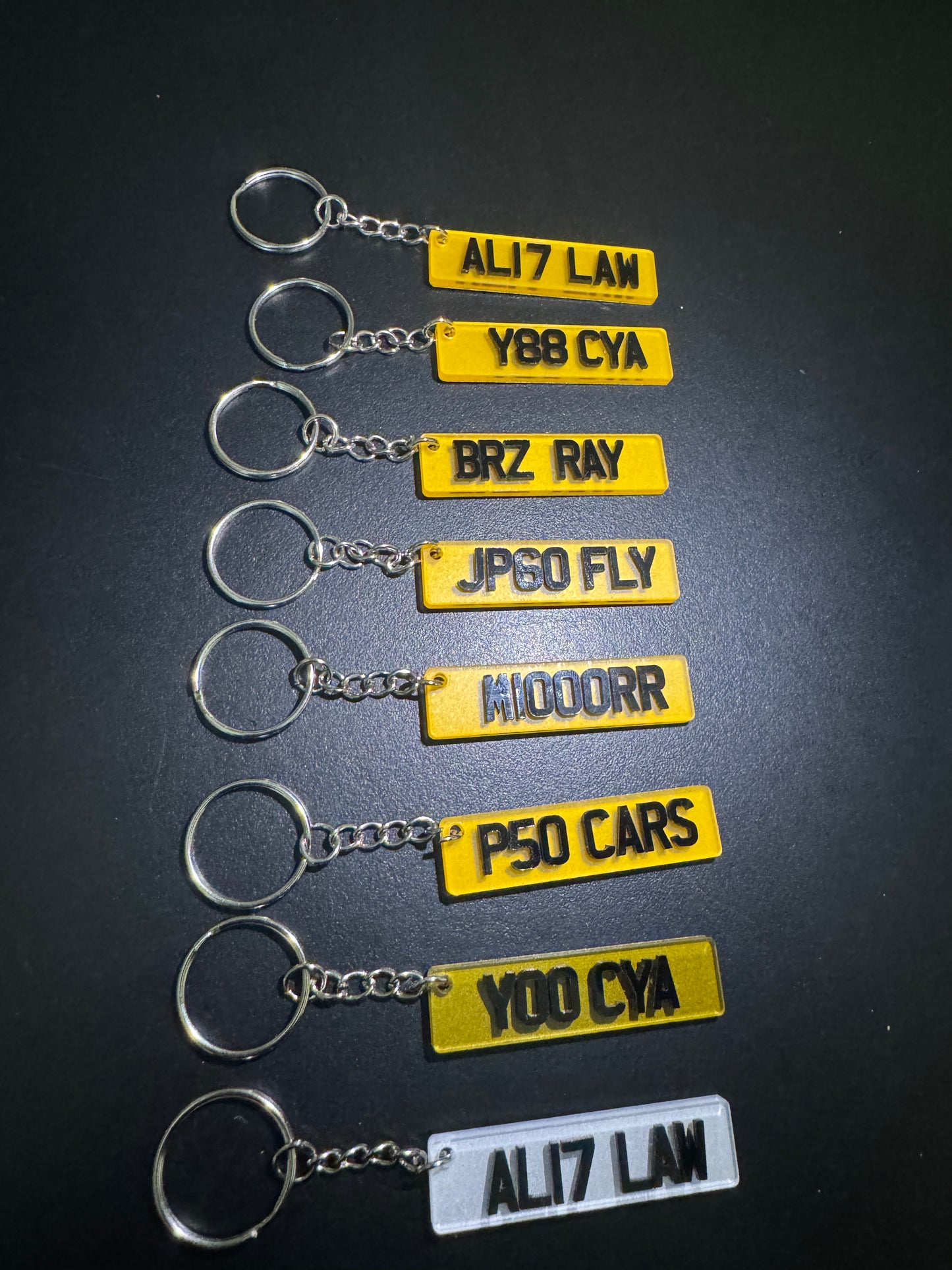 Tiny Number Plate Key Ring