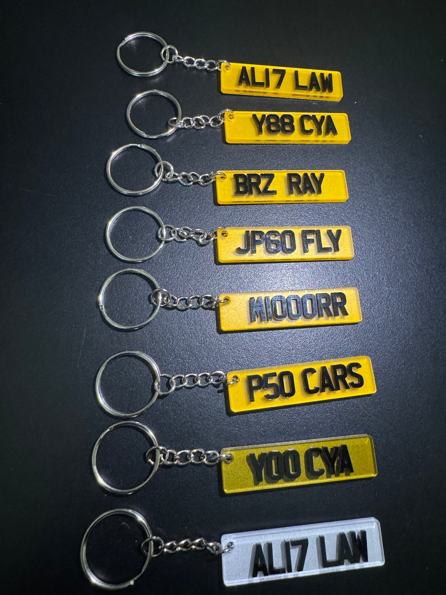 Tiny Number Plate Key Ring