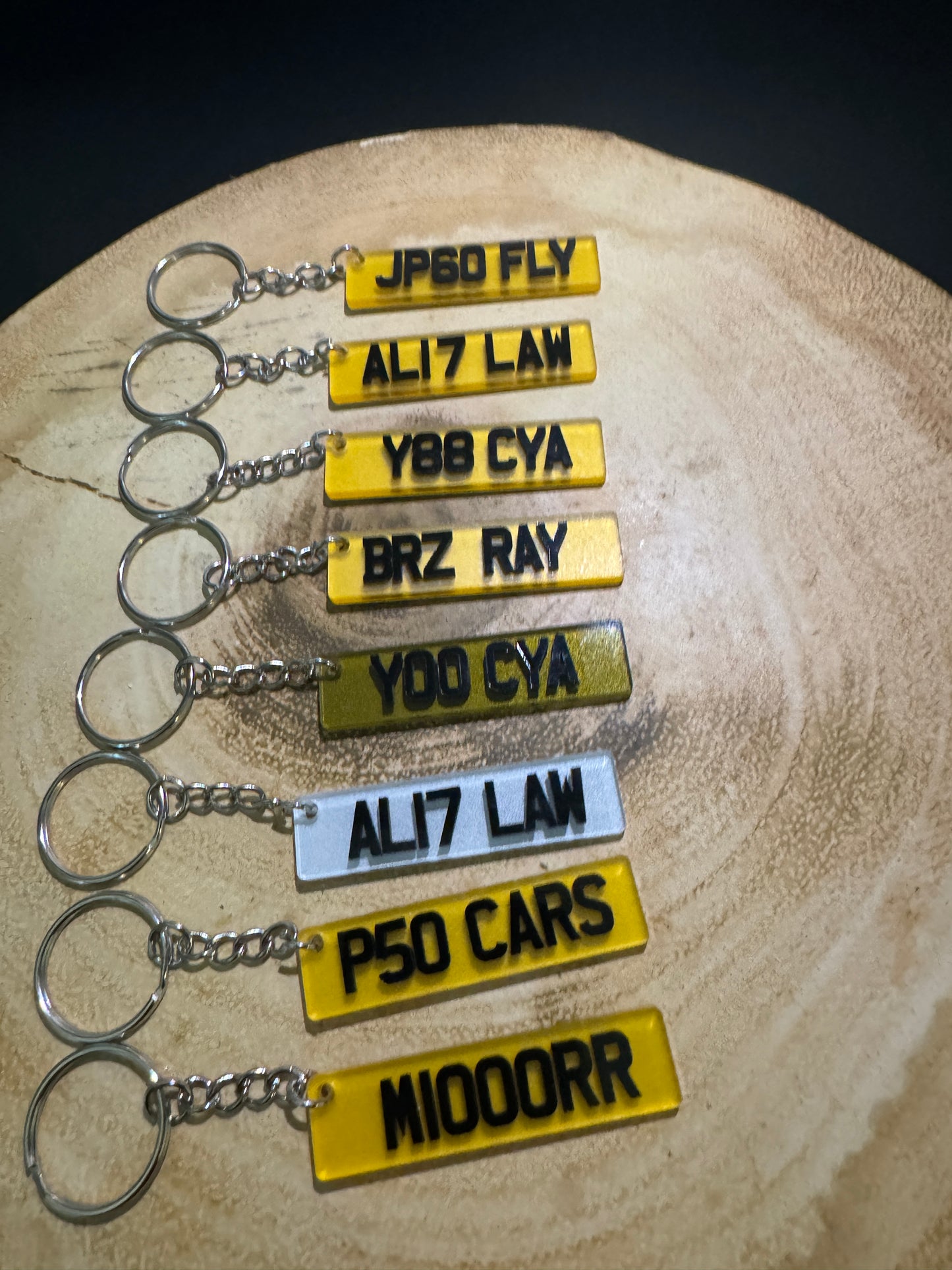 Tiny Number Plate Key Ring