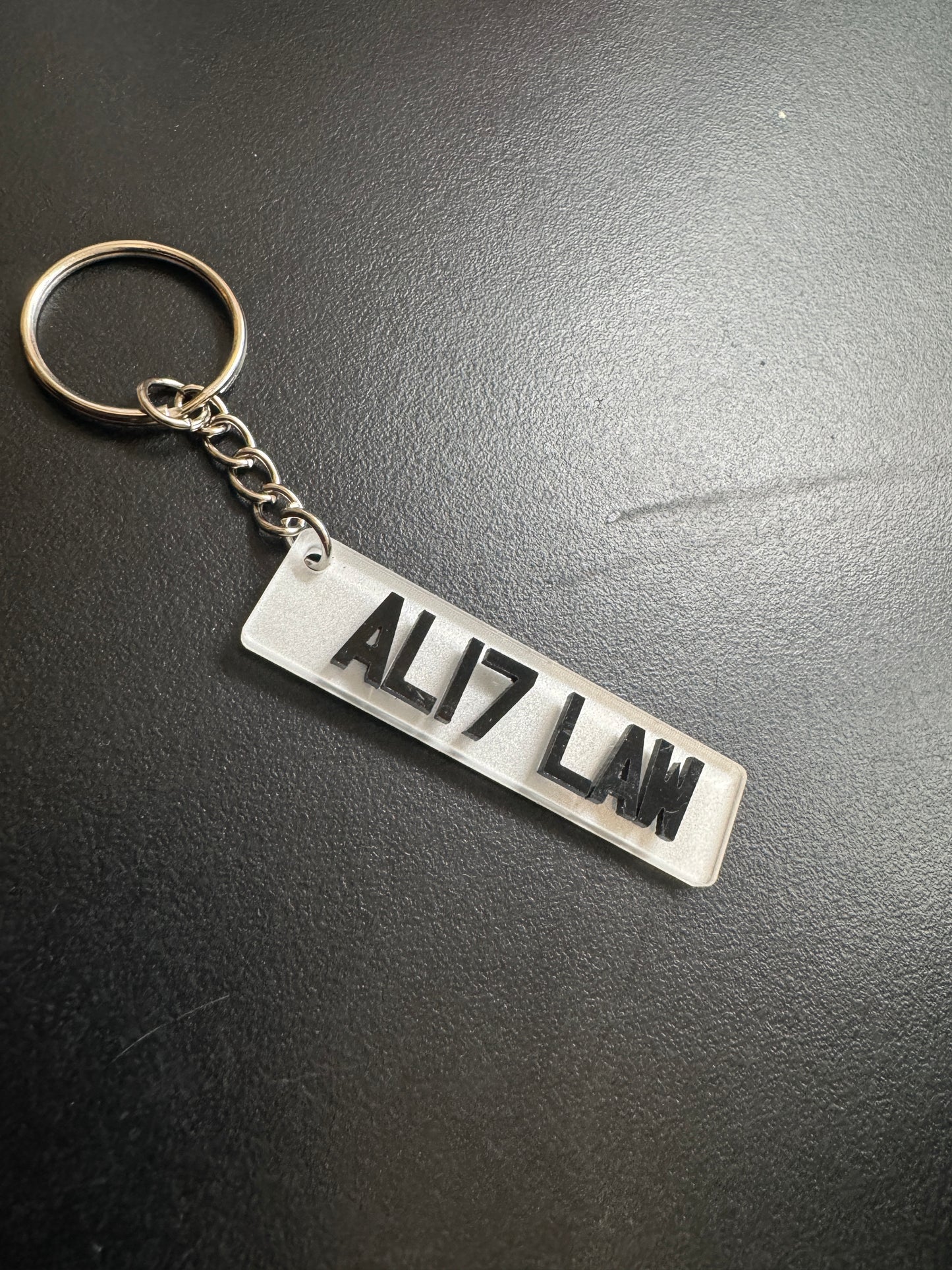 Tiny Number Plate Key Ring